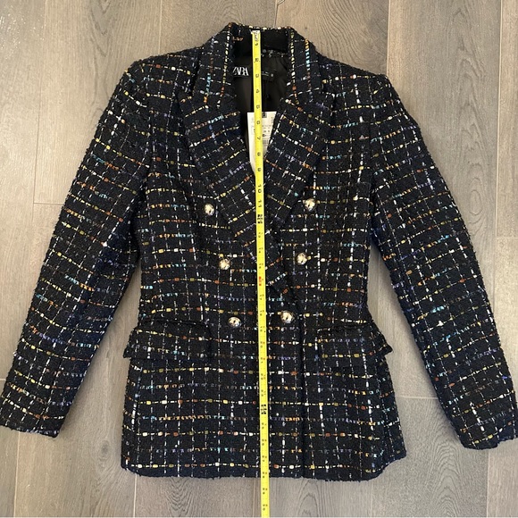 NWT Zara multi color tweed jacket (Sz S) - Picture 12 of 14